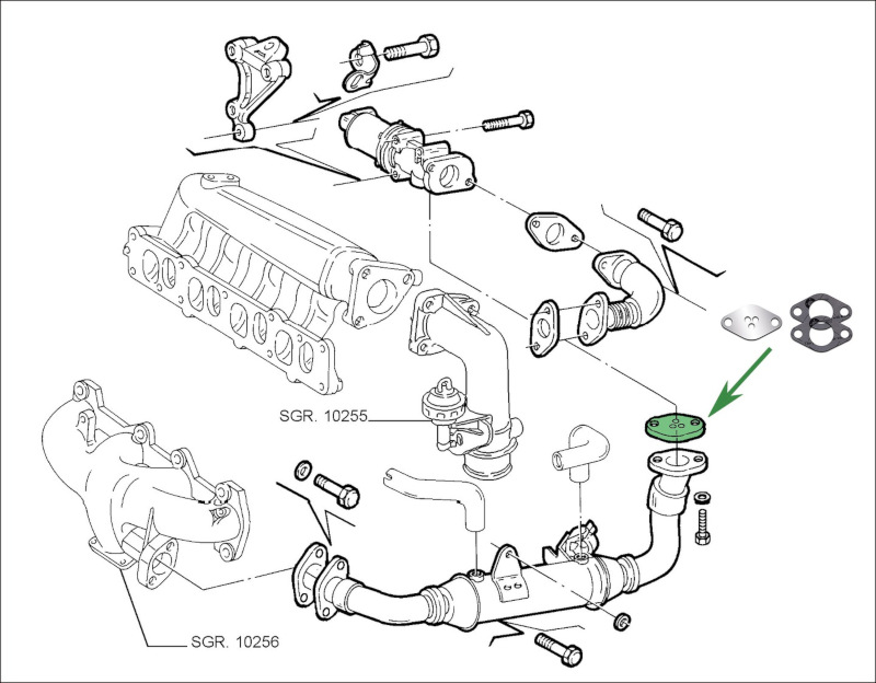 Schemat układu EGR Turbodiesel